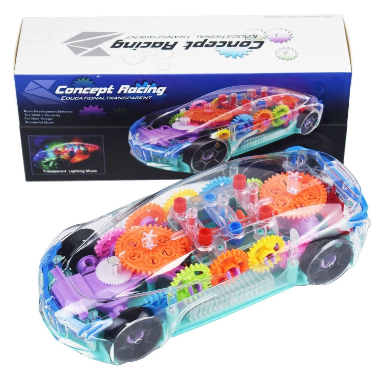 3D Transparent LED Lighting Car